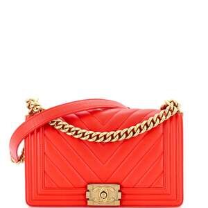 Chanel Boy Flap Bag Chevron Calfskin #211163C36B